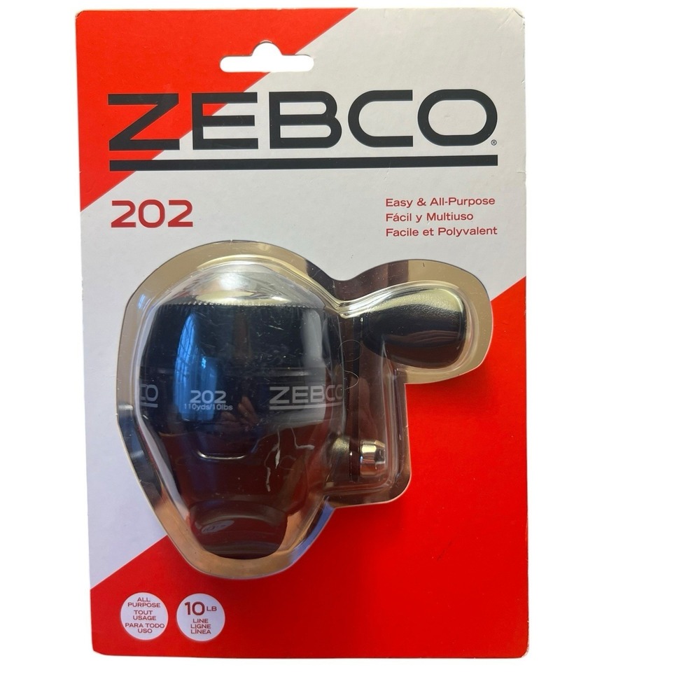 Zebco 202 Spincast Fishing Reel Retrieve Right 10Lb Black # 202MBK-ZS5458